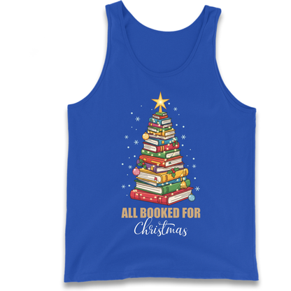 Book Tree Christmas Tank Top