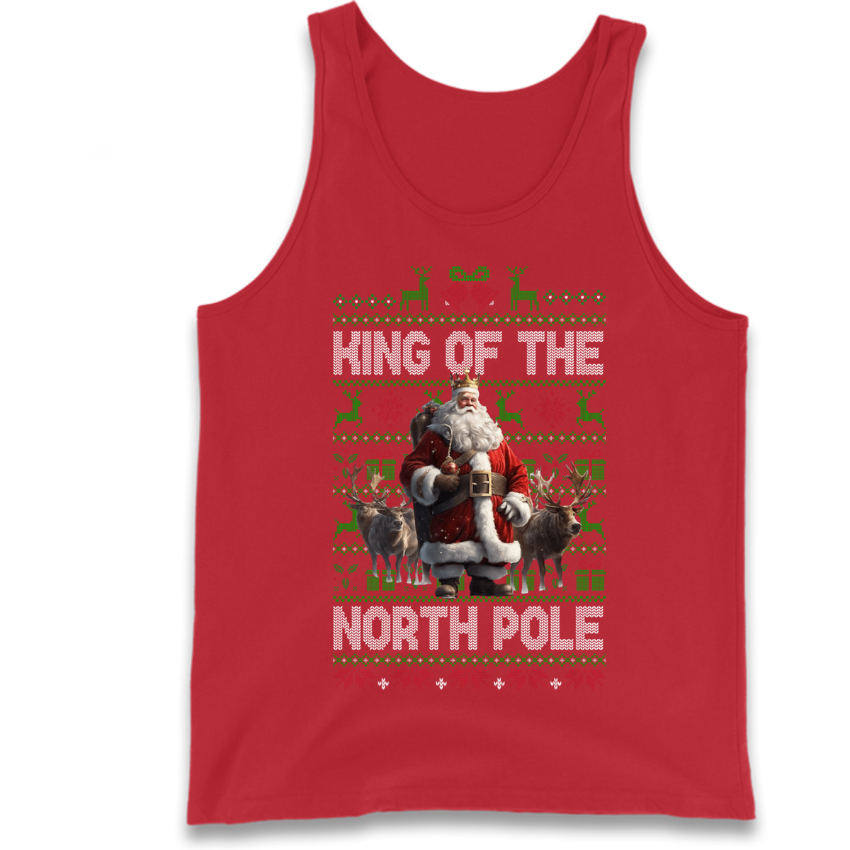 King Santa Christmas Tank Top