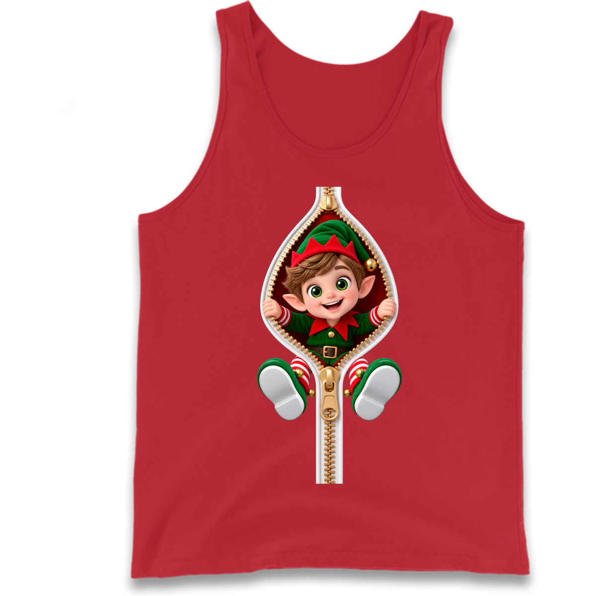 Elf Christmas Jumper Tank Top
