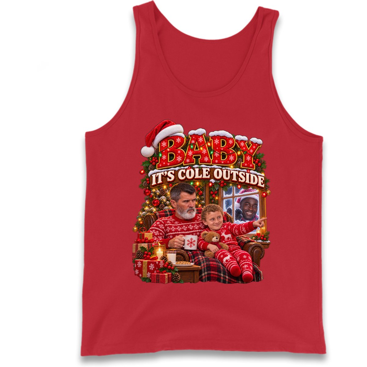 Roy Keane Man Utd Christmas Tank Top