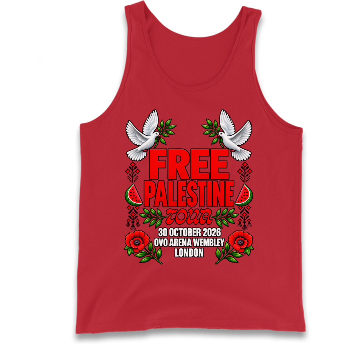 Macklemore and Friends Free Palestine Tour London 2026 Tank Top
