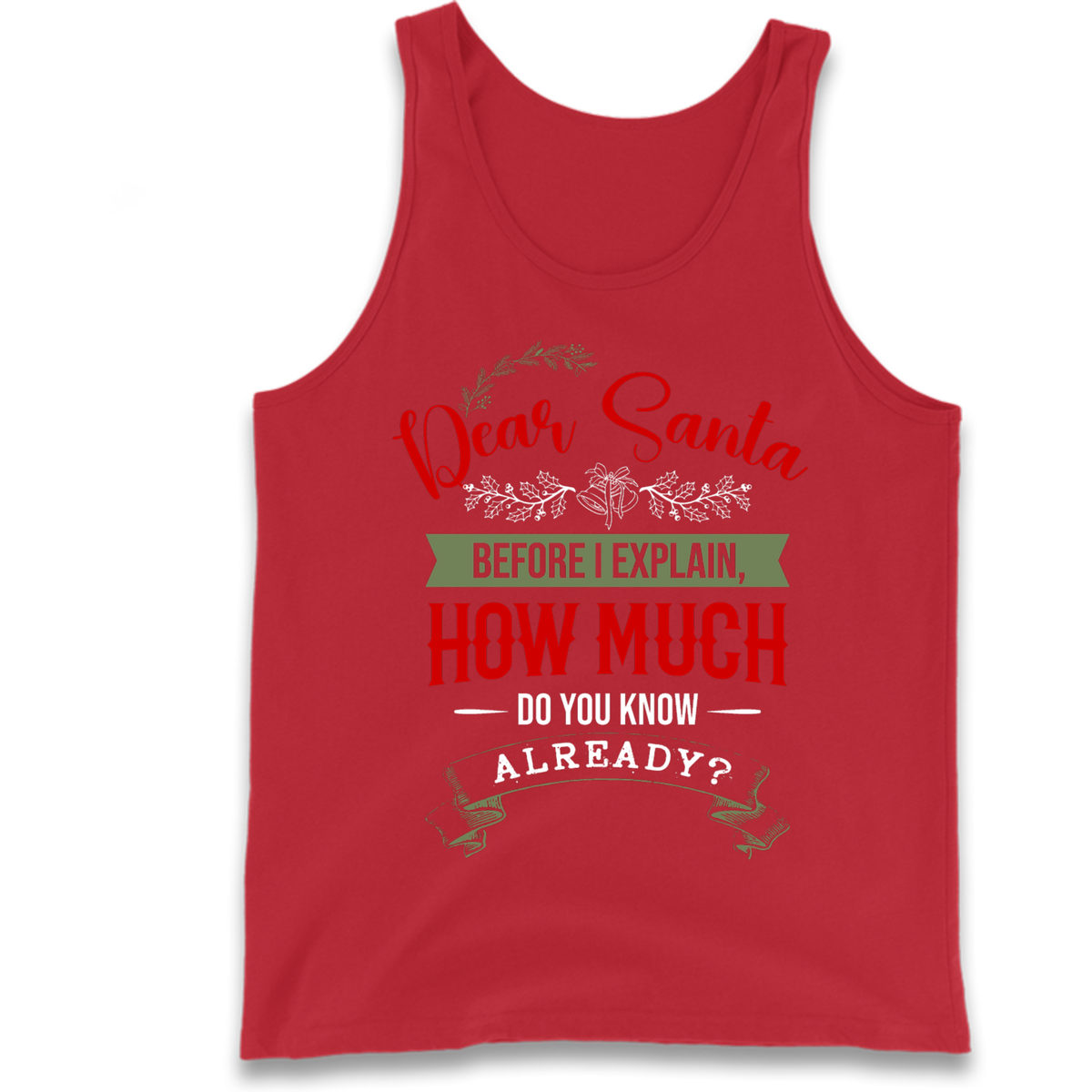 naughty christmas outfit Tank Top