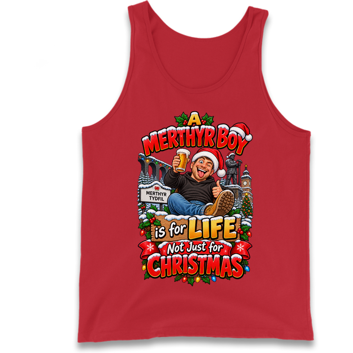 Merthyr Boy Christmas Tank Top