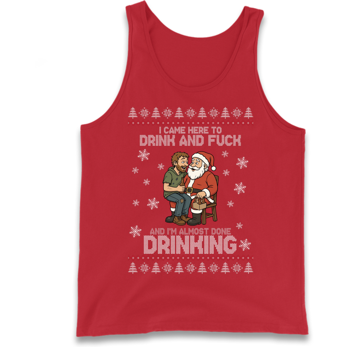 Rude Santa Graphic Tank Top