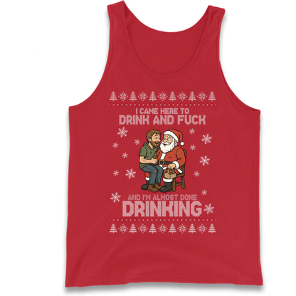 Rude Santa Graphic Tank Top