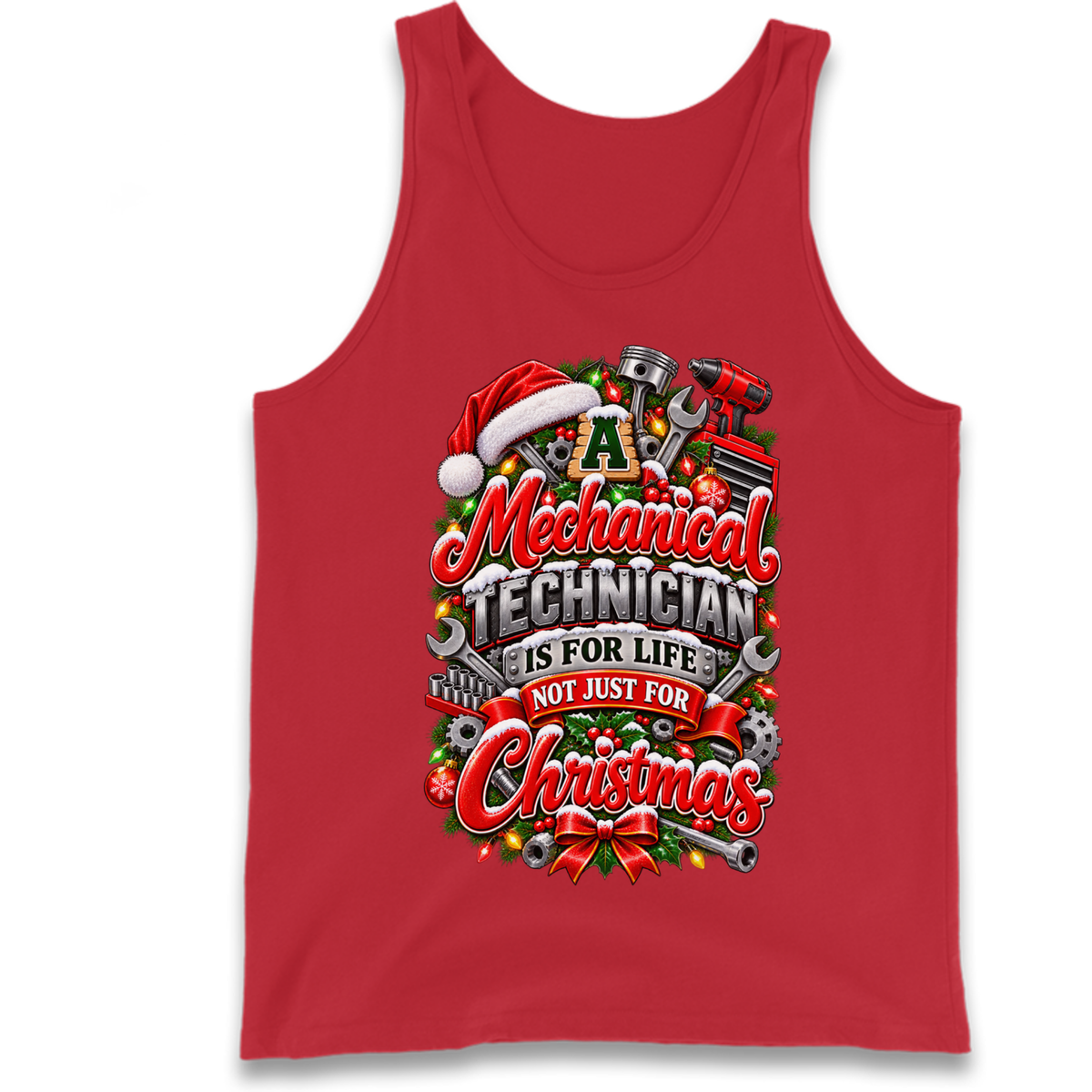 Mechanical Technician Christmas Tank Top