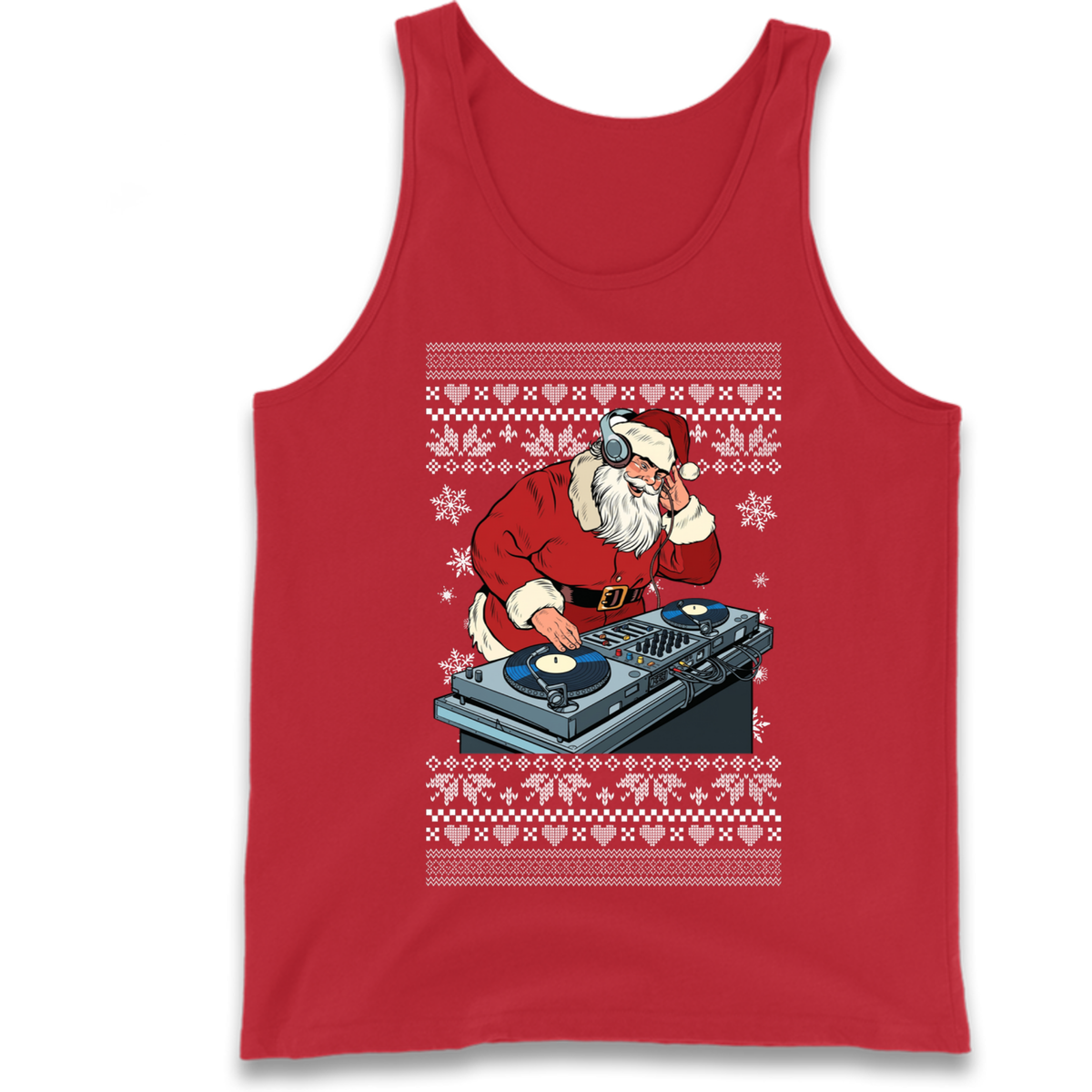 DJ Santa Christmas Tank Top