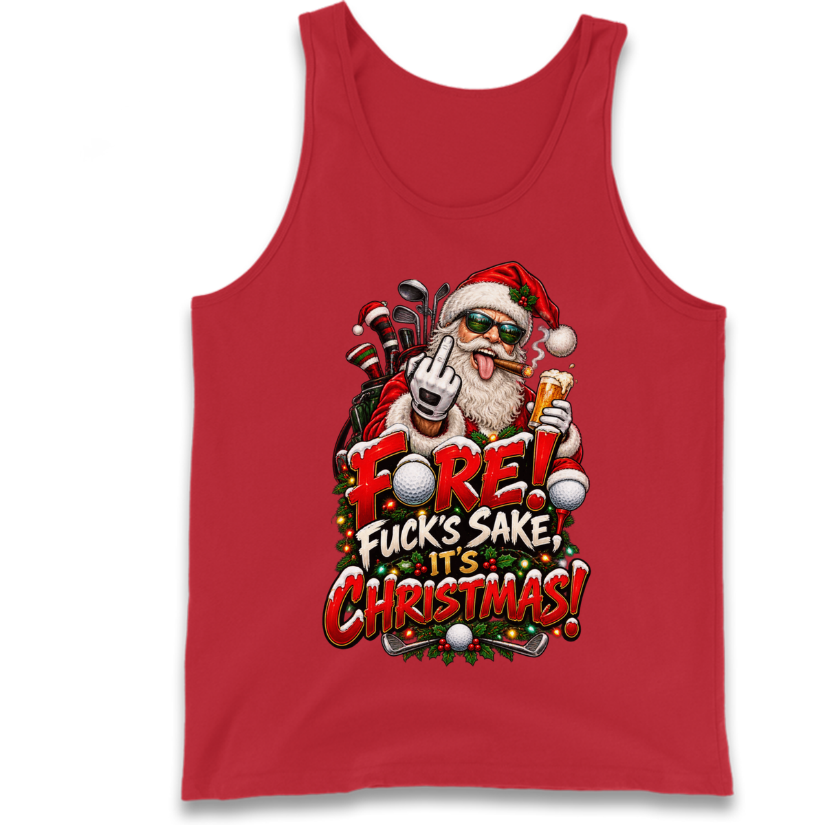 Rude Golf Christmas Tank Top