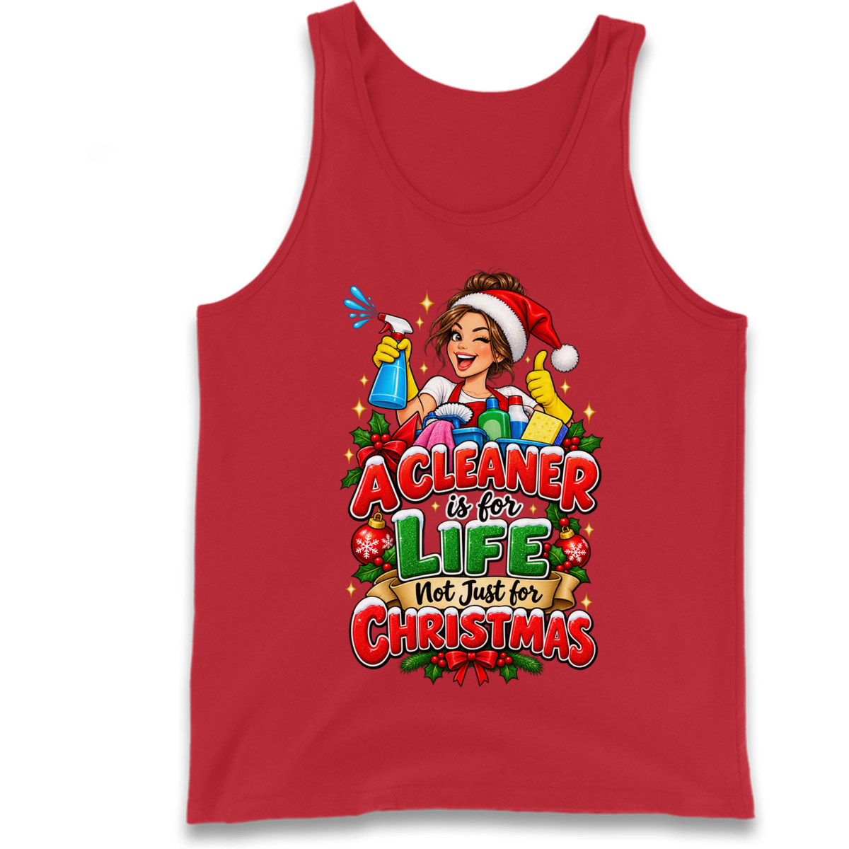Cleaner Christmas Tank Top