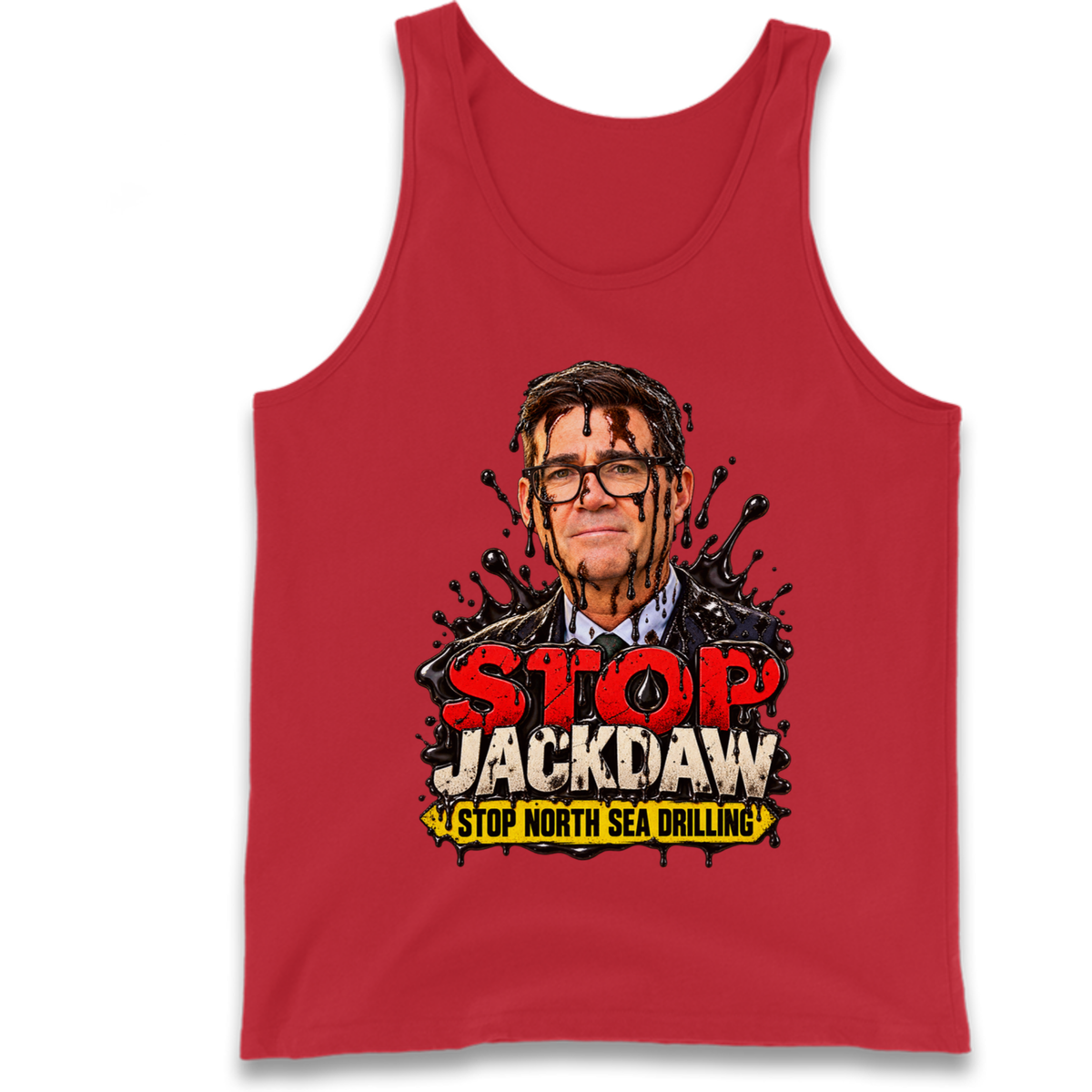 Stop Jackdaw Stop North Sea Drilling Andy Burnham Tank Top