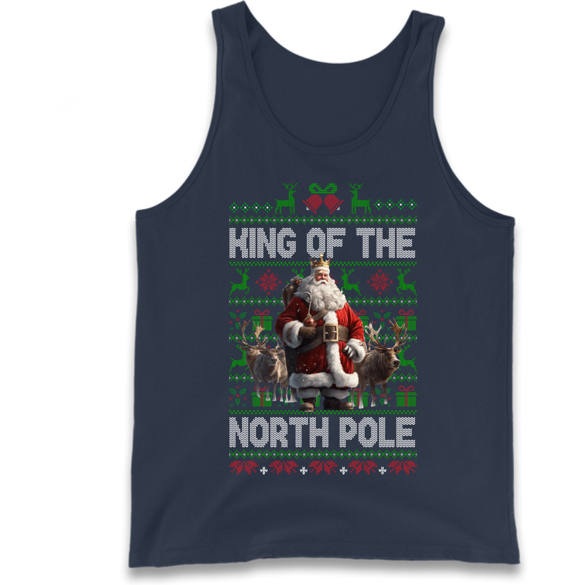 King Santa Christmas Tank Top