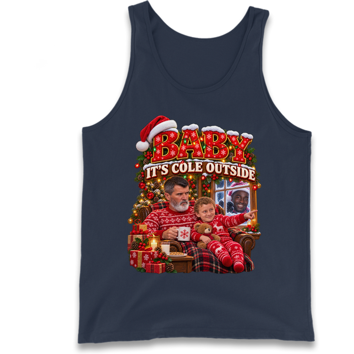 Roy Keane Man Utd Christmas Tank Top