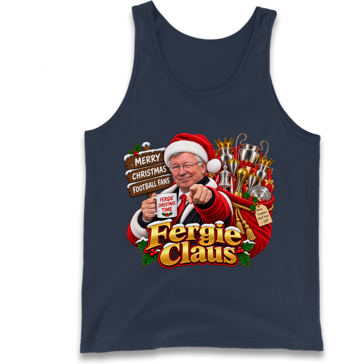 Man United Christmas Tank Top