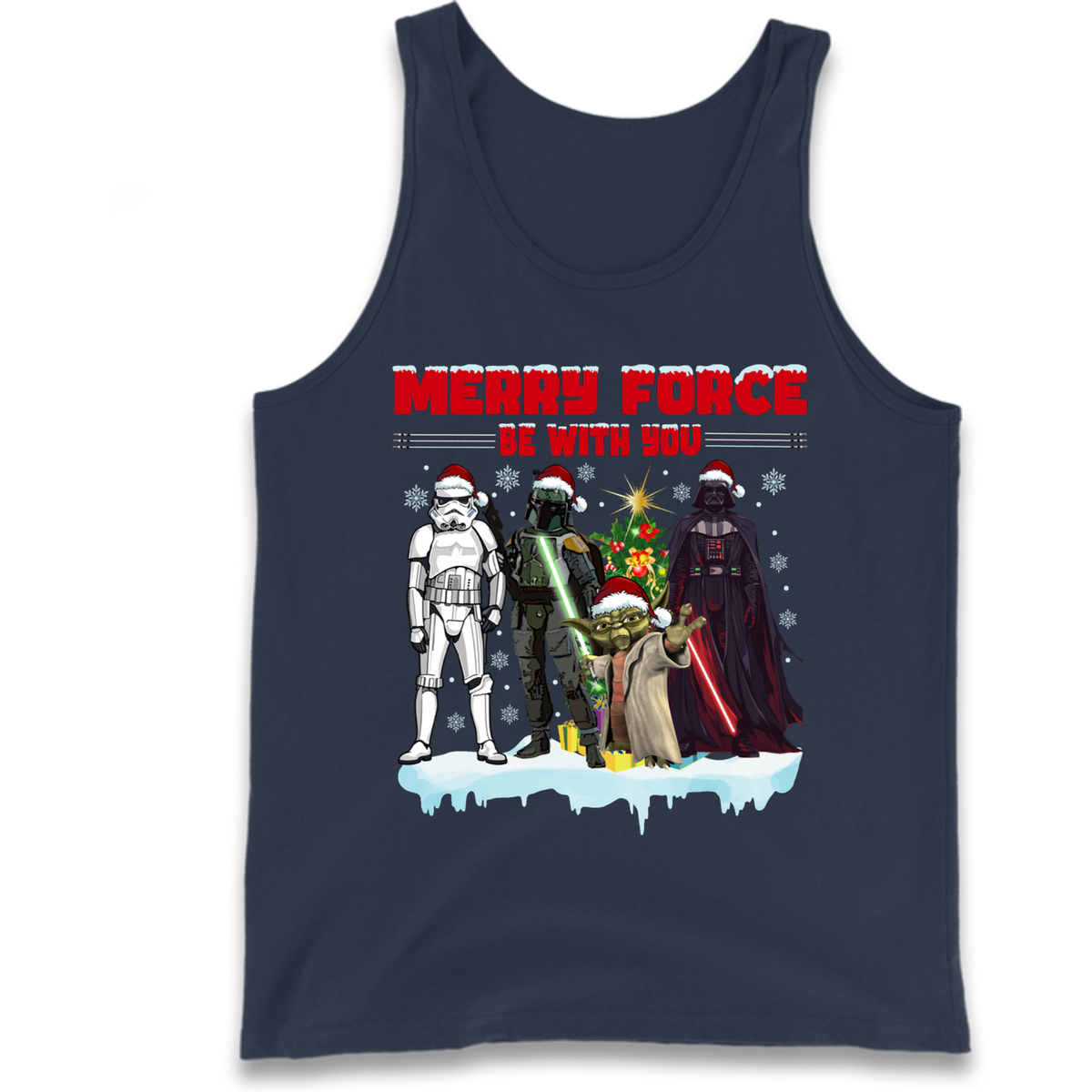 Merry Force Be With You Christmas Tank Top
