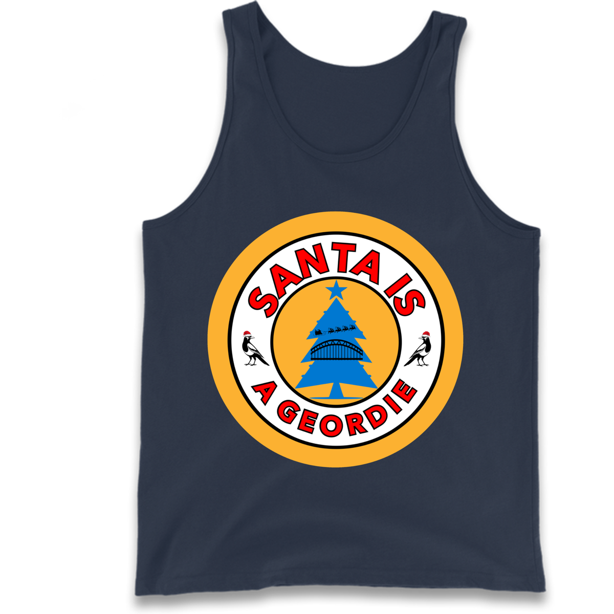 Geordie Santa  Christmas Tank Top