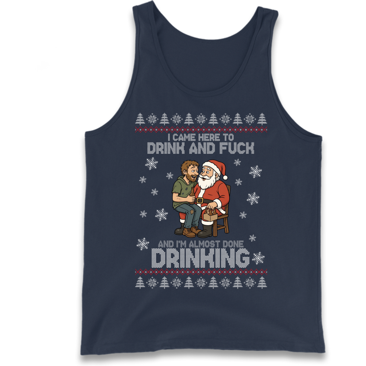 Rude Santa Graphic Tank Top