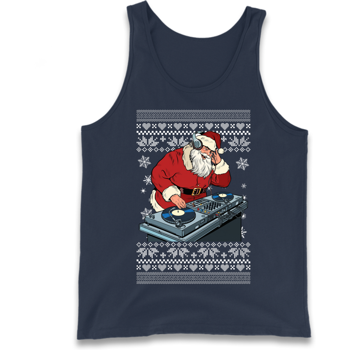 DJ Santa Christmas Tank Top