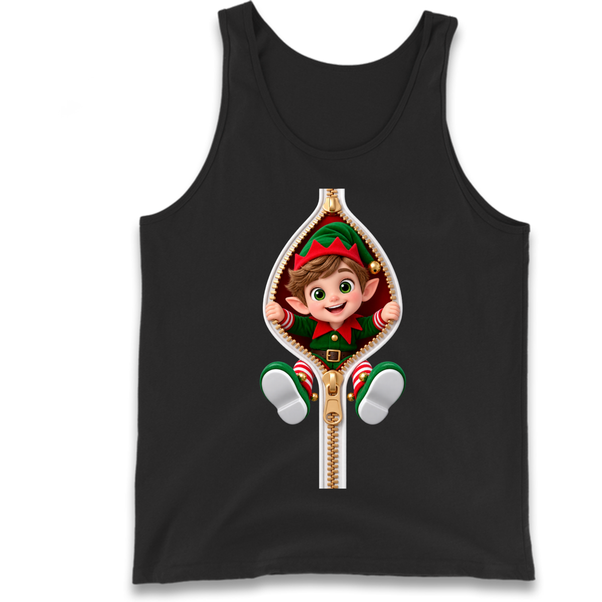 Elf Christmas Jumper Tank Top