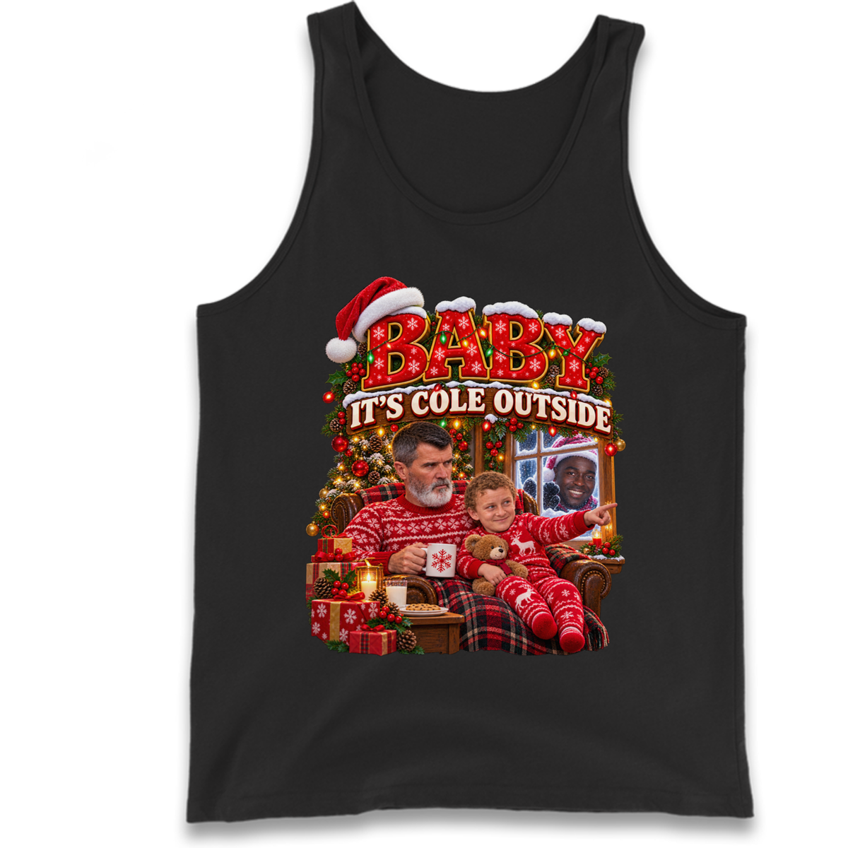 Roy Keane Man Utd Christmas Tank Top