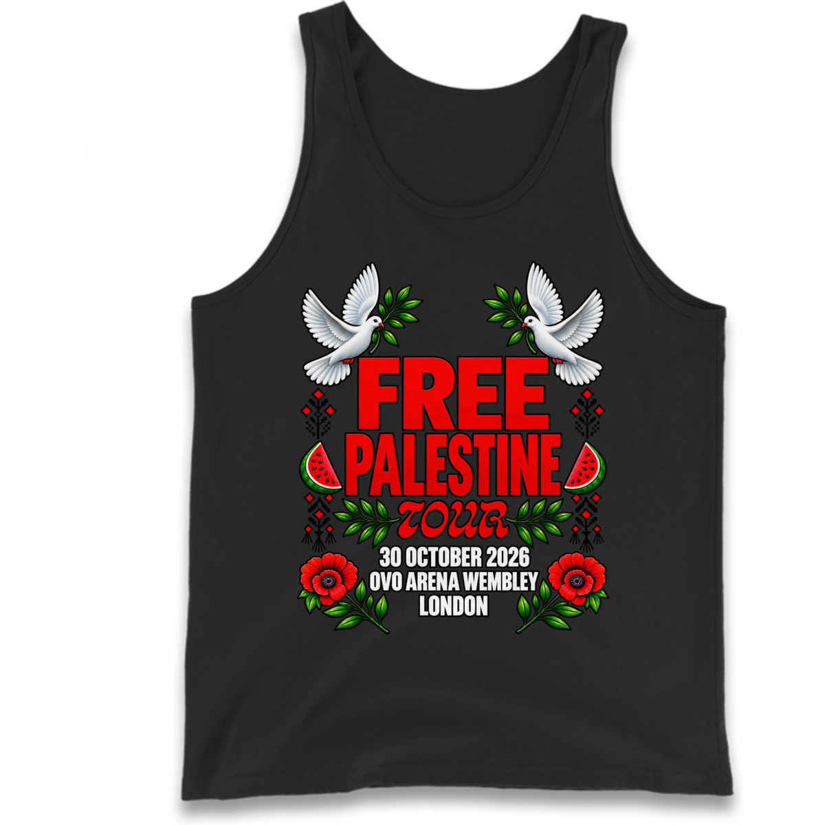 Macklemore and Friends Free Palestine Tour London 2026 Tank Top