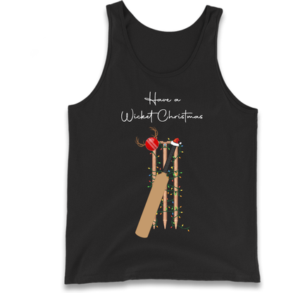 Cricket Bat Graphic Christmas Tank Top