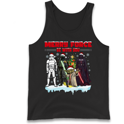Merry Force Be With You Christmas Tank Top
