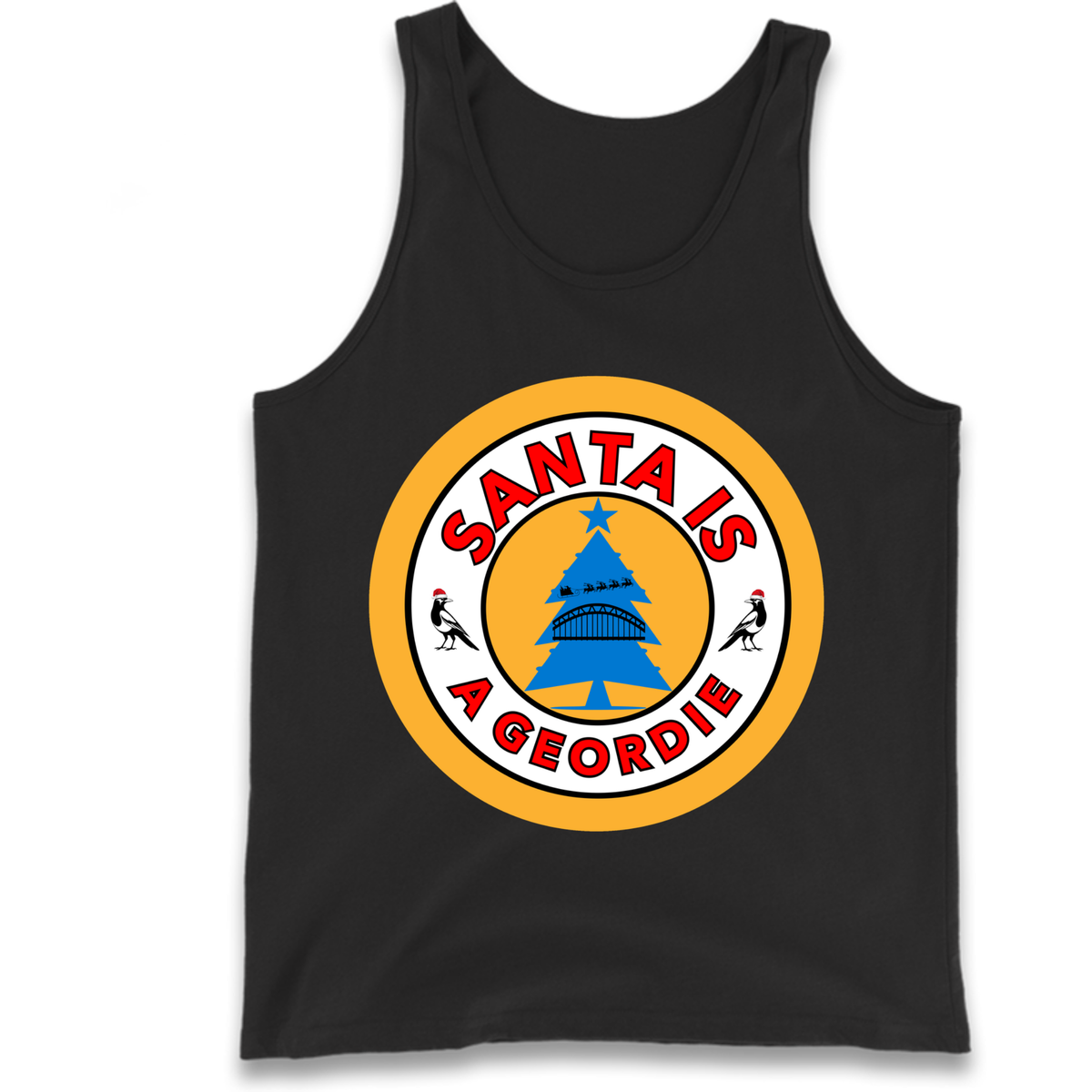 Geordie Santa  Christmas Tank Top