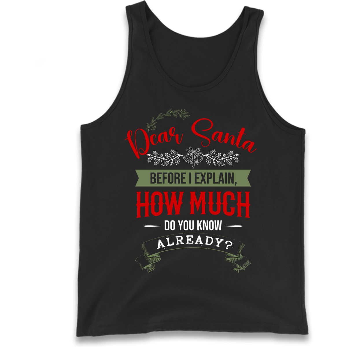 naughty christmas outfit Tank Top