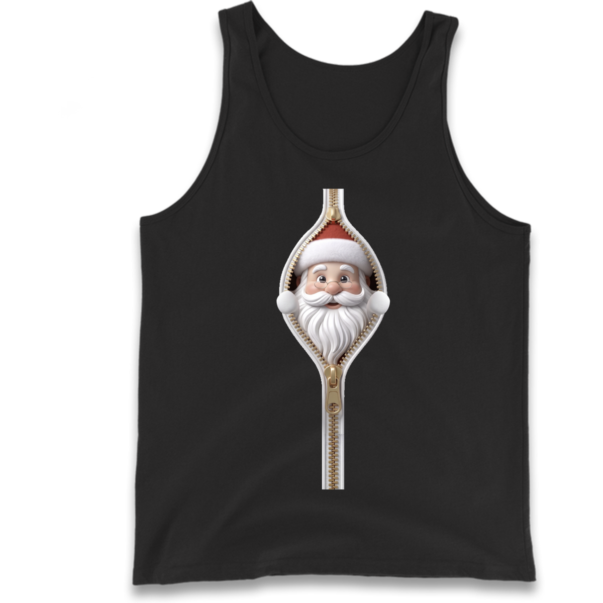 Santa Face Novelty Tank Top