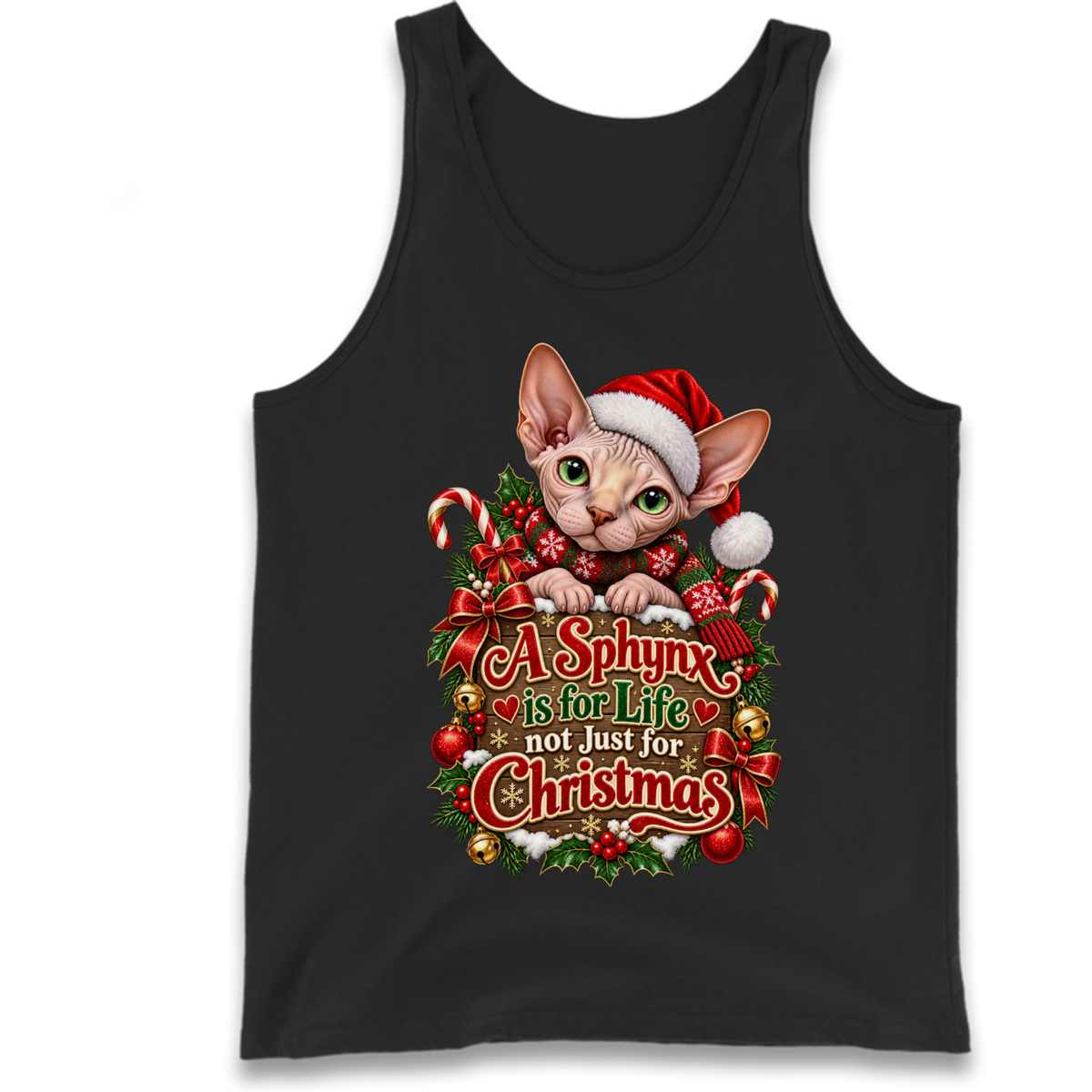 Sphynx Cat Christmas Tank Top