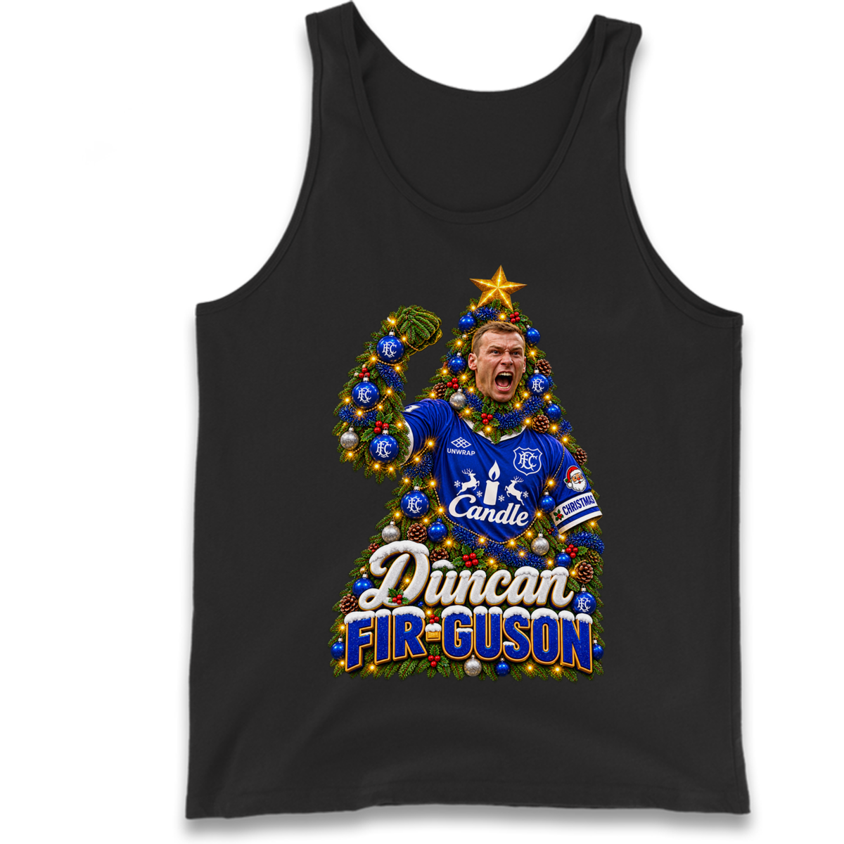 Duncan Ferguson Everton Christmas Tank Top