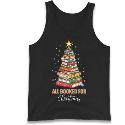Book Tree Christmas Tank Top
