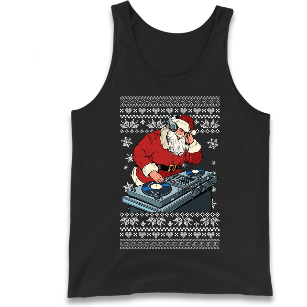 DJ Santa Christmas Tank Top