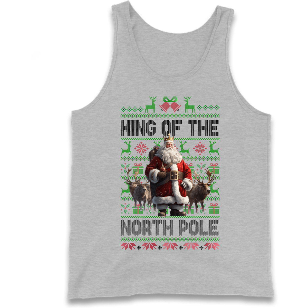 King Santa Christmas Tank Top