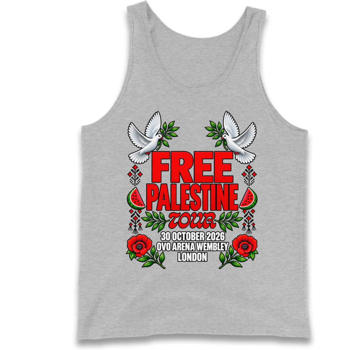 Macklemore and Friends Free Palestine Tour London 2026 Tank Top