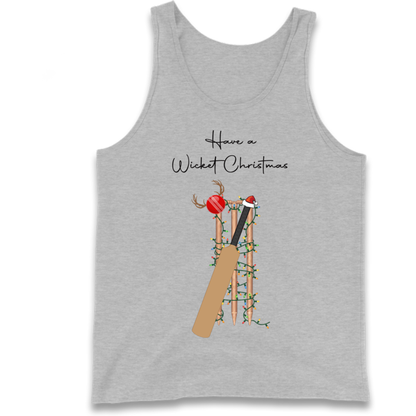 Cricket Bat Graphic Christmas Tank Top