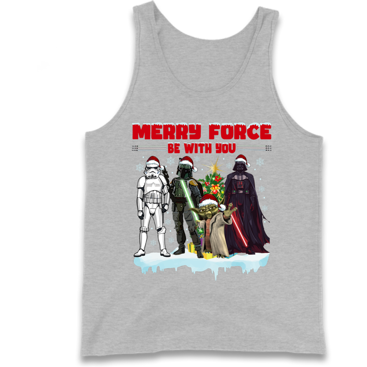 Merry Force Be With You Christmas Tank Top