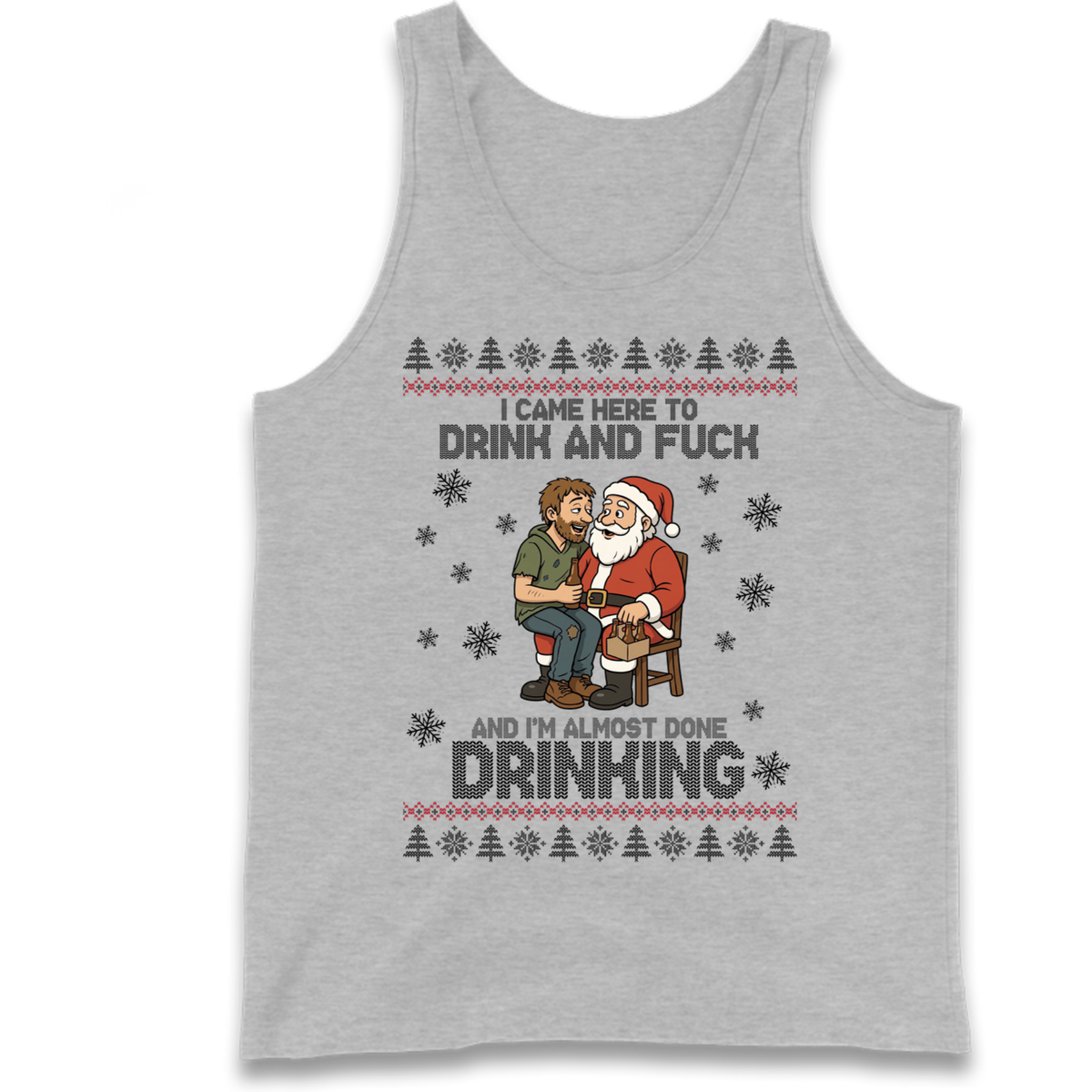 Rude Santa Graphic Tank Top
