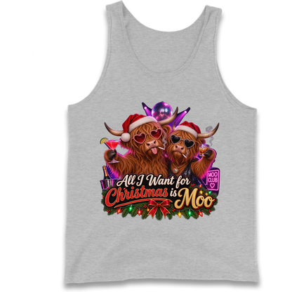 Highland Cow Christmas Tank Top