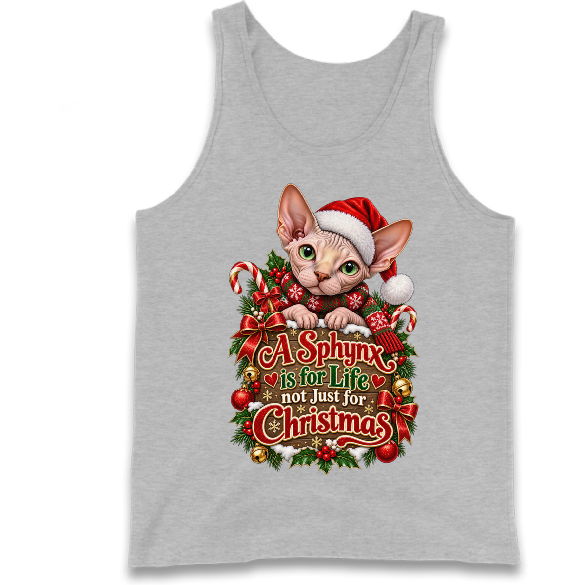 Sphynx Cat Christmas Tank Top