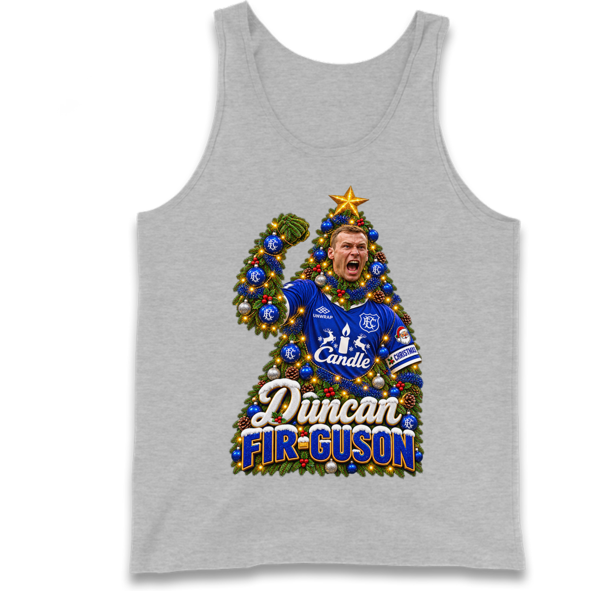 Duncan Ferguson Everton Christmas Tank Top