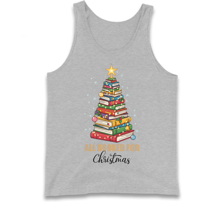 Book Tree Christmas Tank Top