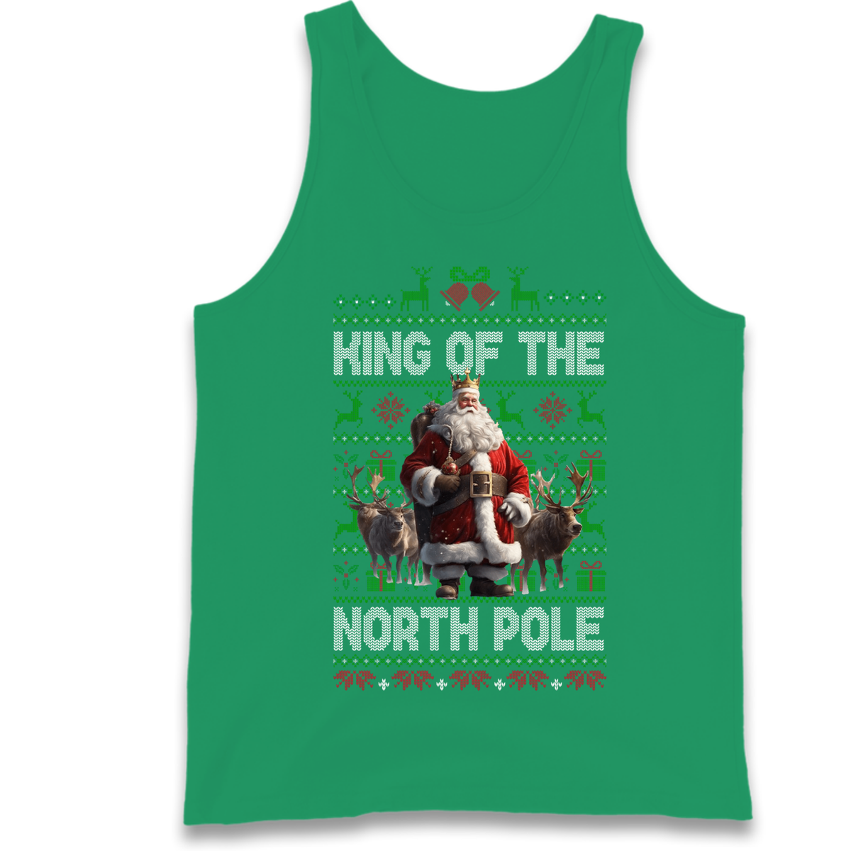 King Santa Christmas Tank Top
