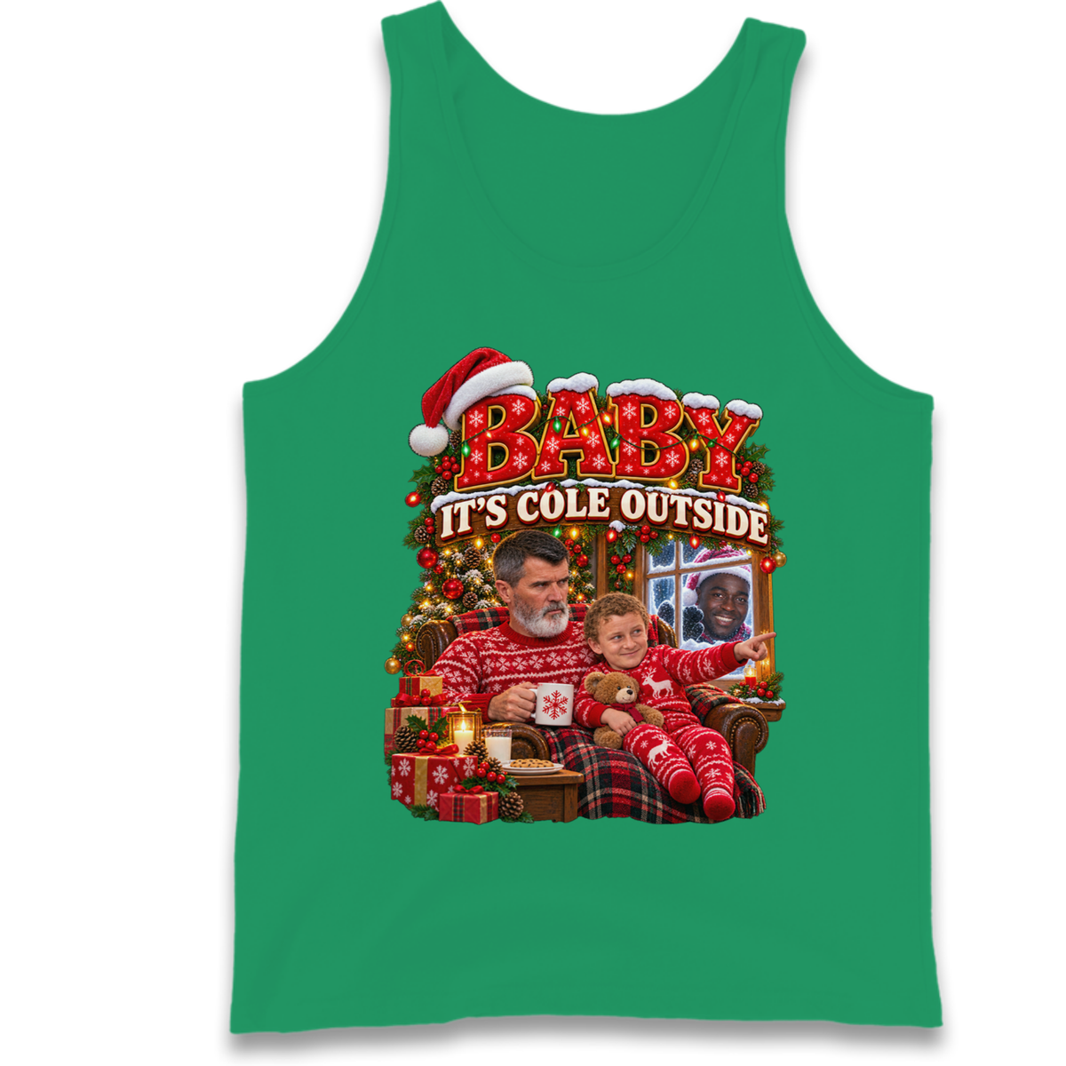 Roy Keane Man Utd Christmas Tank Top
