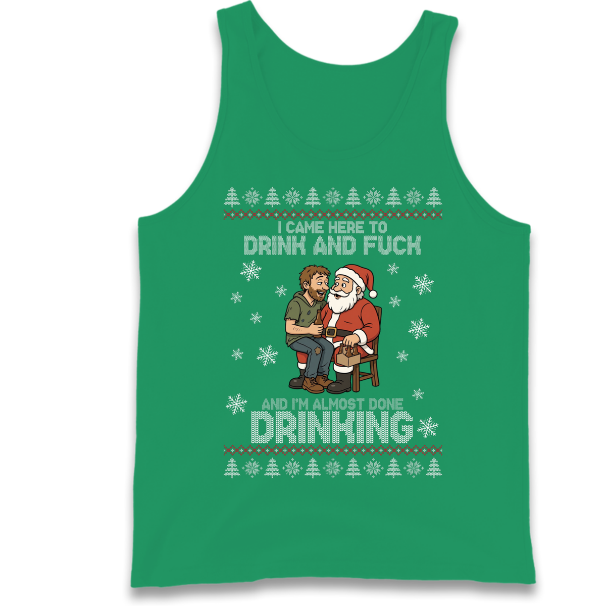 Rude Santa Graphic Tank Top