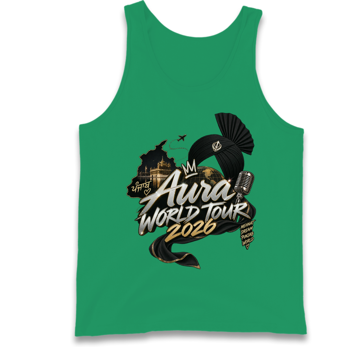 Diljit Dosanjh Aura World Tour 2026 Tank Top