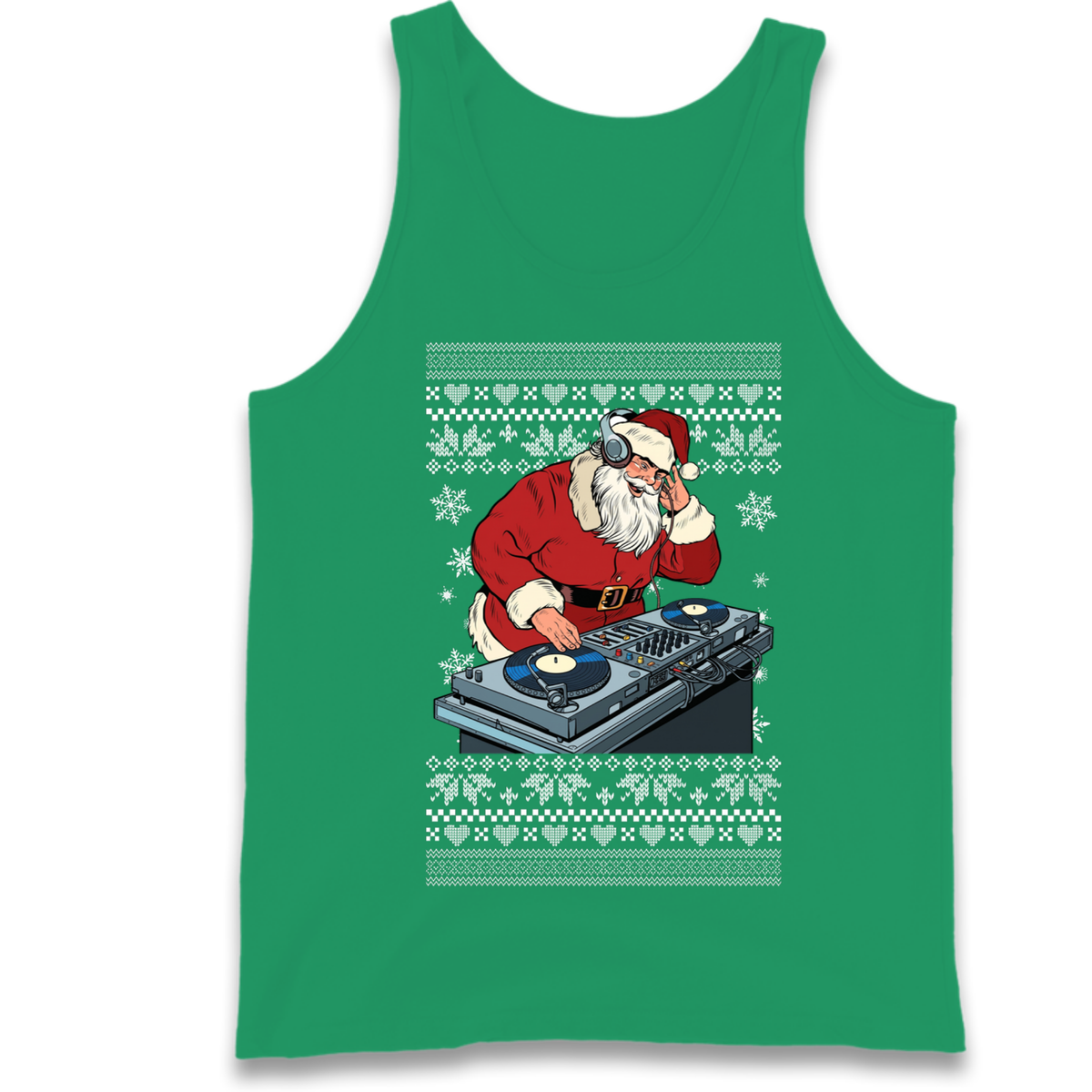DJ Santa Christmas Tank Top