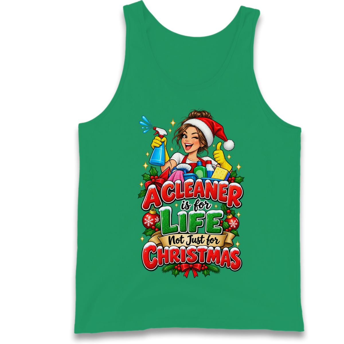 Cleaner Christmas Tank Top