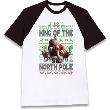 King Santa Christmas Raglan T-Shirt