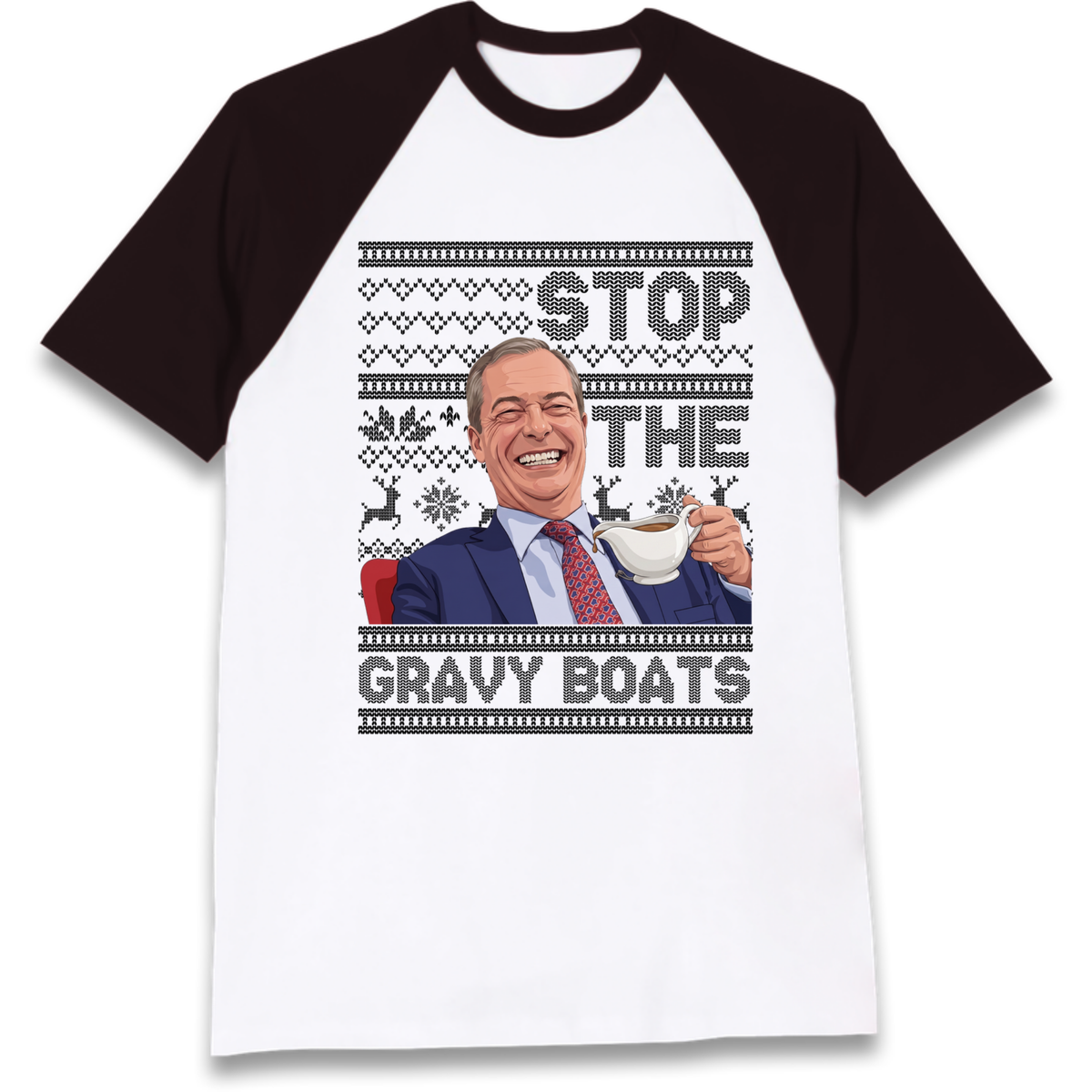 Satirical Festive Top Raglan T-Shirt